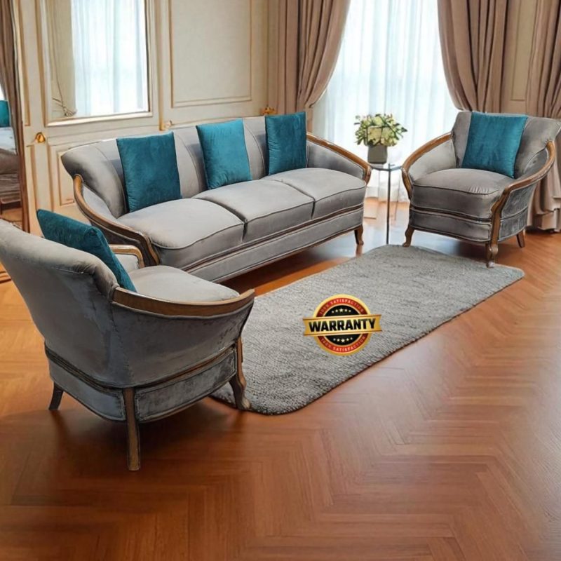 Solid Sheesham Wood 5 Seater Sofa Set